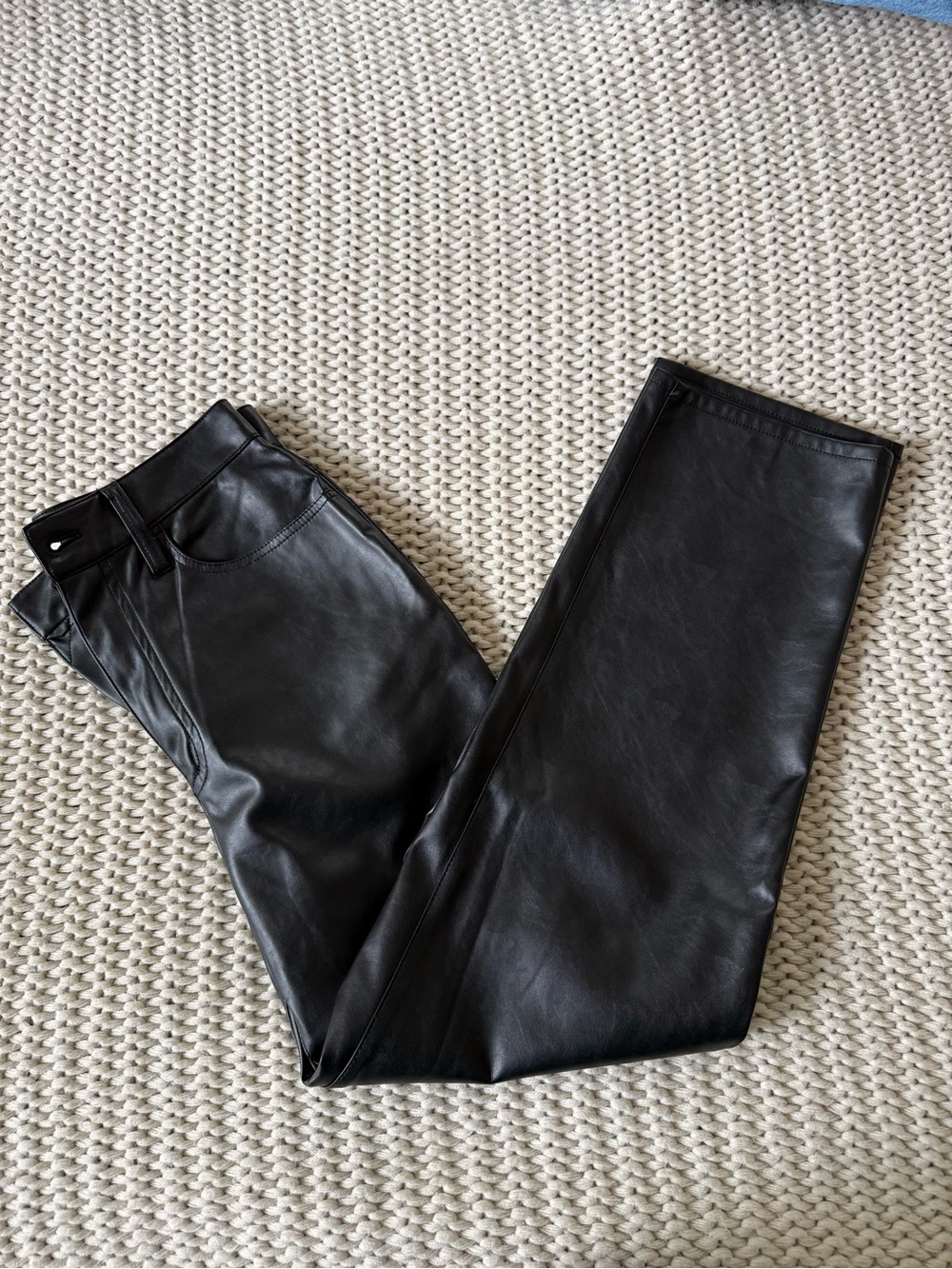 Madewell The Perfect Vintage Straight Faux Leather Pant - 27